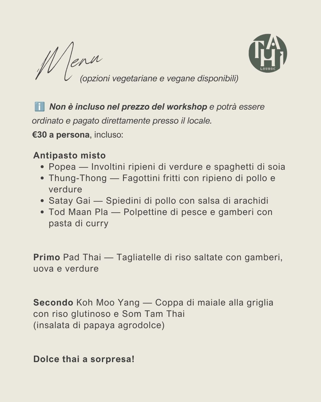 PAINT + LUNCH @Thai Lounge | SABATO 24 OTTOBRE 10.30 - 14.00