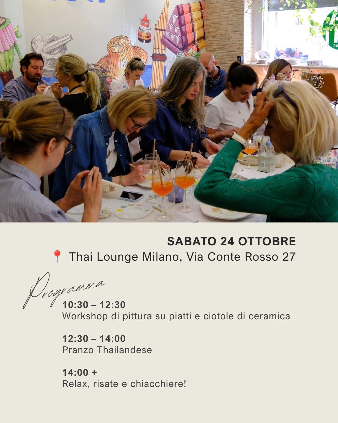 PAINT + LUNCH @Thai Lounge | SABATO 24 OTTOBRE 10.30 - 14.00