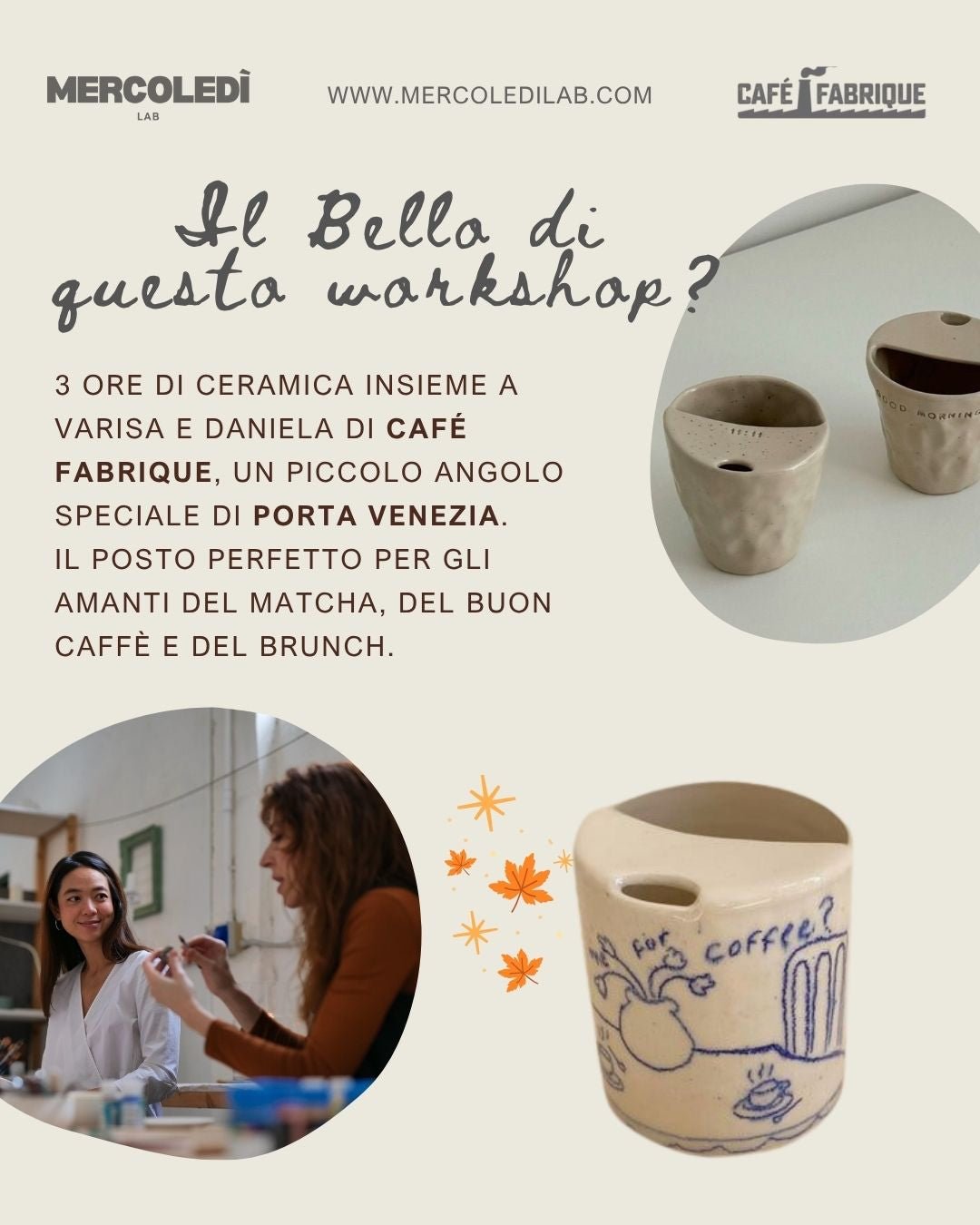 CERAMICA & BRUNCH @Café Fabrique | SABATO 3 OTTOBRE