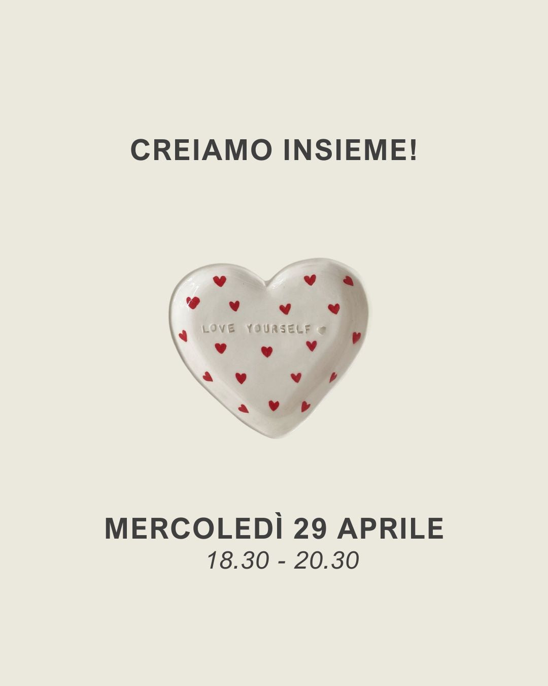 CORSE BASE DI CERAMICA | MERCOLEDÌ 29 APRILE | 18.30 - 20.30